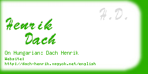 henrik dach business card